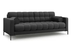 Sofá*Cosmopolitan Design - Sofá "Bali" 3 lugares em tecido estrutural cinza escuro - 177x92x75cm Cinza antracite