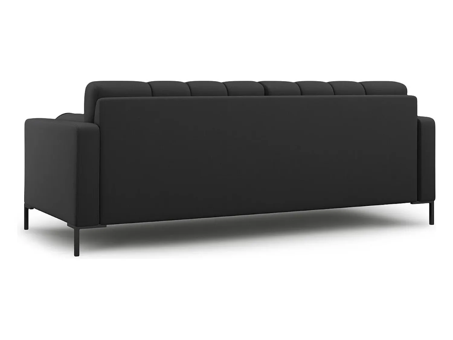 Sofá*Cosmopolitan Design - Sofá "Bali" 3 lugares em tecido estrutural cinza escuro - 177x92x75cm Cinza antracite