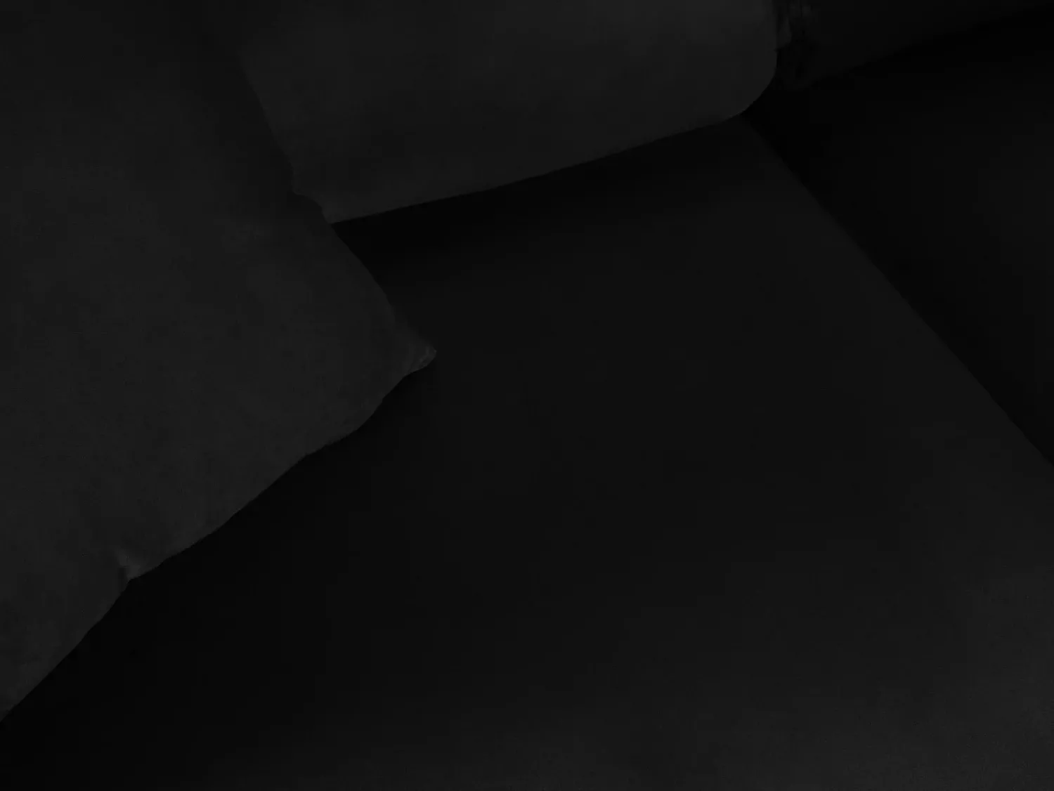 Online Cosmopolitan Design - Sofá convertível de canto direito com caixa de arrumação "Kyoto" 5 lugares em veludo - 243x194x88cm Preto
