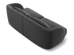 Sofá|Cosmopolitan Design - Sofá "Tulum" 2 lugares em veludo cinza - 180x90x70cm Cinzento