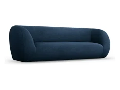 Sofá|Cosmopolitan Design - Sofá "Essen" 3 lugares em tecido bouclé - 230x95x86cm Azul escuro