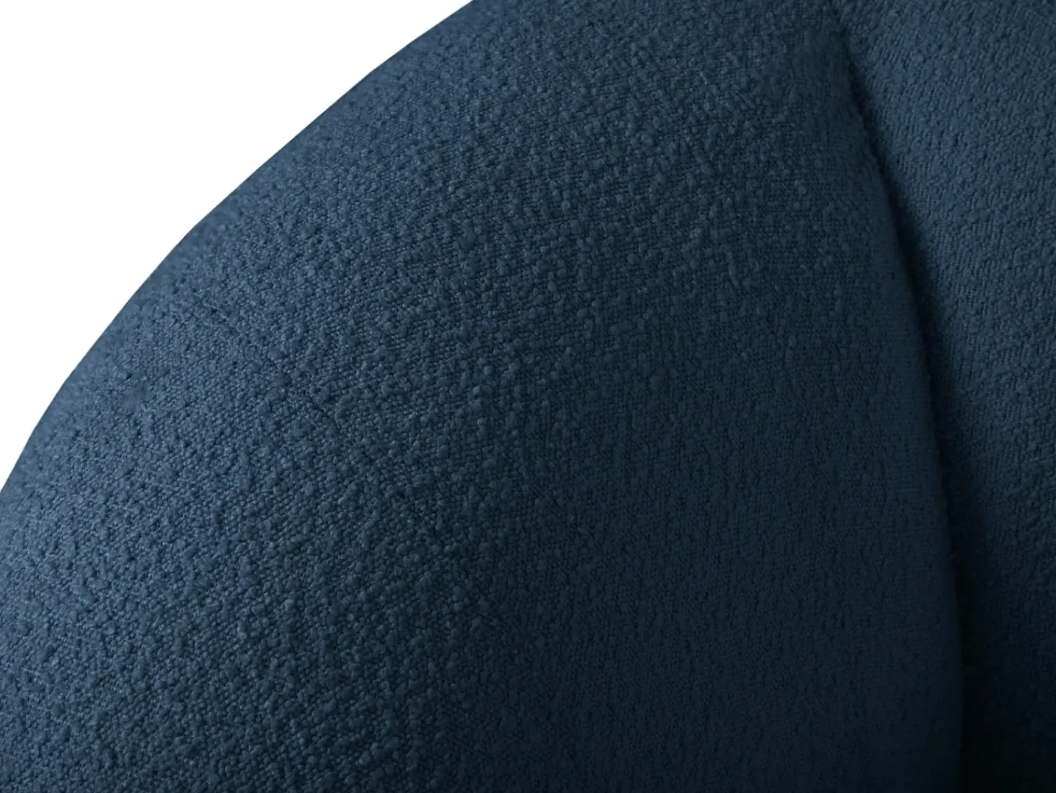 Sofá|Cosmopolitan Design - Sofá "Essen" 3 lugares em tecido bouclé - 230x95x86cm Azul escuro