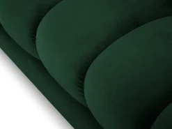 Cosmopolitan Design - Sofá "Bali" 4 lugares em veludo verde garrafa - 217x92x75cm Verde pinho