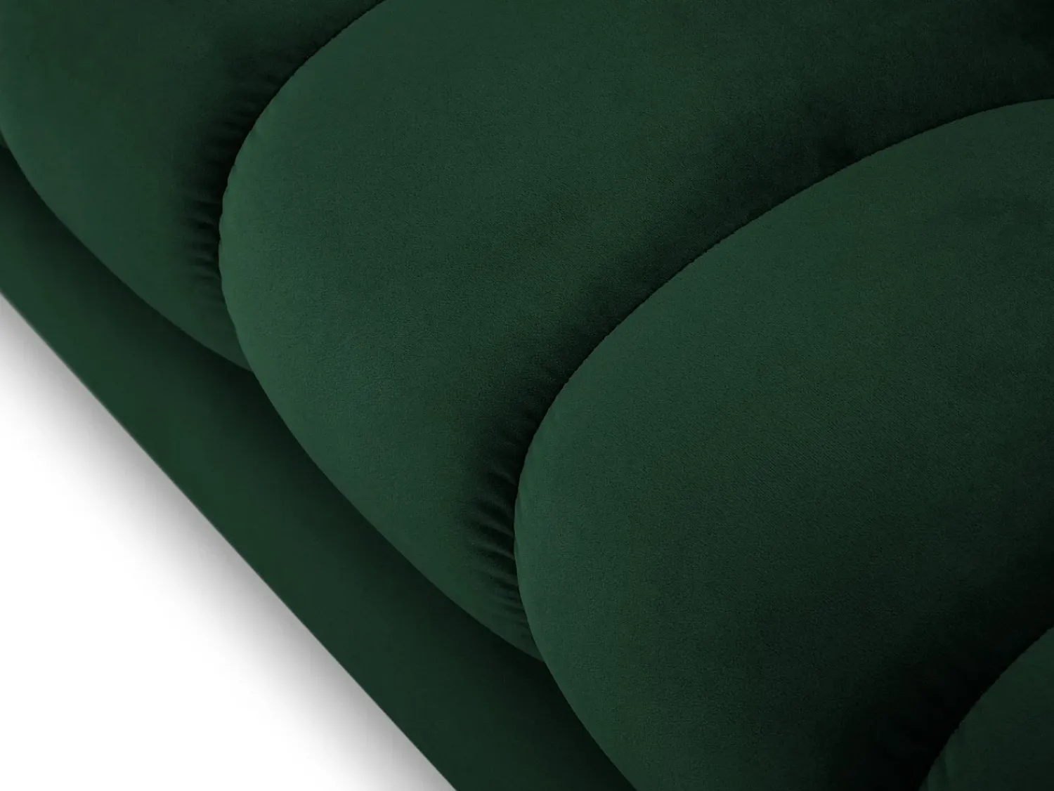 Cosmopolitan Design - Sofá "Bali" 4 lugares em veludo verde garrafa - 217x92x75cm Verde pinho