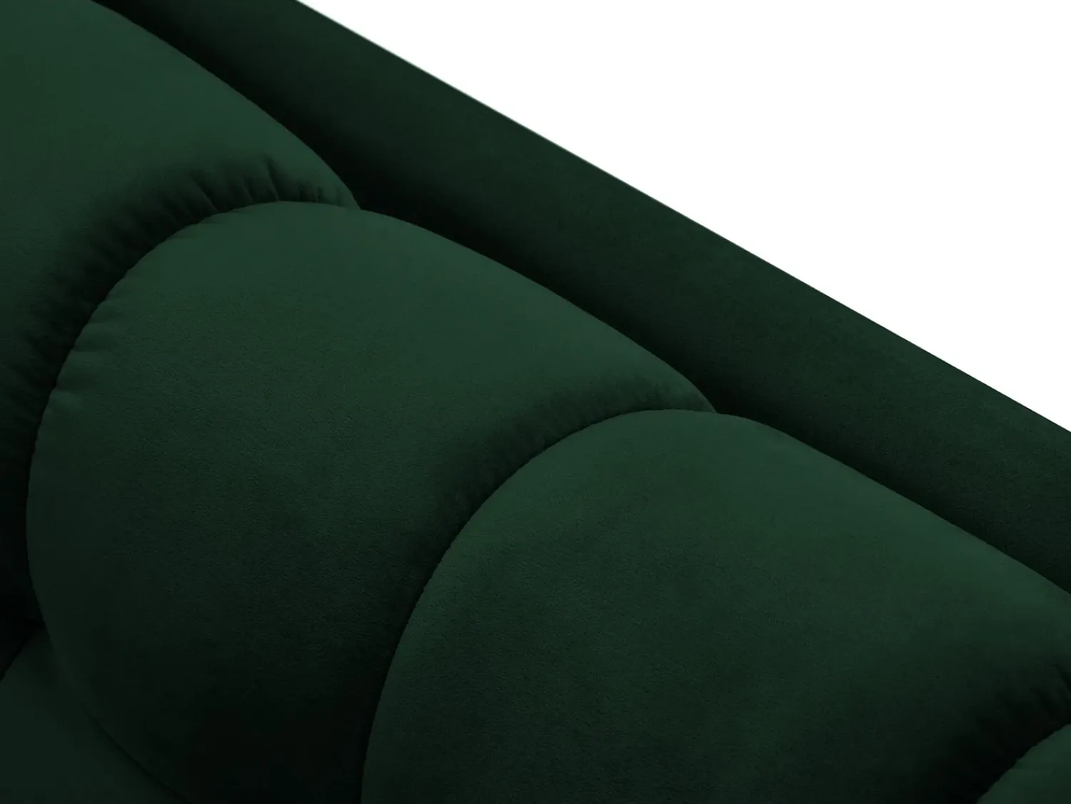 Cosmopolitan Design - Sofá "Bali" 4 lugares em veludo verde garrafa - 217x92x75cm Verde pinho
