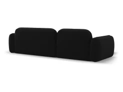 Sofá|Cosmopolitan Design - Sofá modular de canto esquerdo "Sydney" 4 lugares em veludo - 275x165x70cm Preto