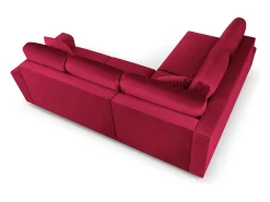 Cosmopolitan Design - Sofá convertível de canto esquerdo com caixa de arrumação "Kyoto" 5 lugares em veludo - 243x194x88cm^ Sofá