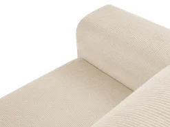 Sofá|Cosmopolitan Design - Sofá convertível de canto direito com caixa de arrumação "Kyoto" 4 lugares em veludo cotelê - 241x145x88cm Bege