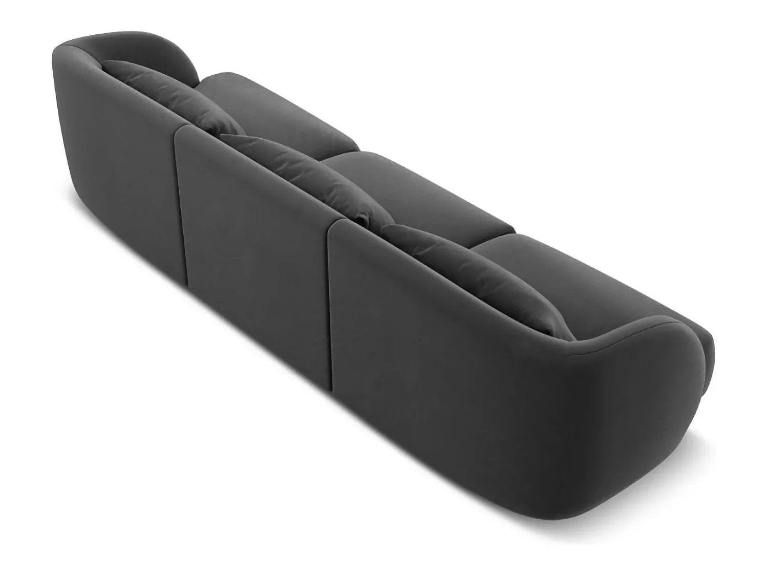 Hot Cosmopolitan Design - Sofá "Tulum" 3 lugares em veludo cinza - 255x90x70cm Cinzento