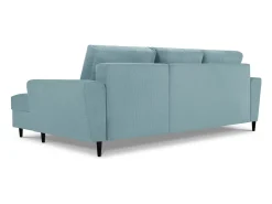 Cosmopolitan Design - Sofá convertível de canto direito com caixa de arrumação "Kyoto" 4 lugares em veludo cotelê - 241x145x88cm^ Sofá