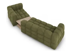 Sofá*Cosmopolitan Design - Sofá modular direito "Sky" 3 lugares em veludo - 353x148x75cm Verde claro