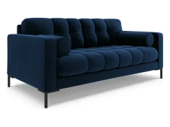 Hot Cosmopolitan Design - Sofá "Bali" 2 lugares em veludo azul real - 152x92x75cm Azul escuro