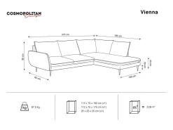 Cosmopolitan Design - Sofá de canto direito