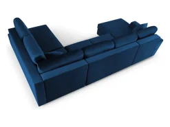 Cosmopolitan Design - Sofá panorâmico convertível em linha reta com caixa de arrumação