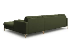 Sofá*Cosmopolitan Design - Sofá de canto direito "Bali" 5 lugares em tecido estrutural - 293x185x75cm Verde
