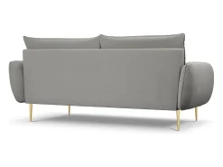 Sofá|Cosmopolitan Design - Sofá "Vienna" 4 lugares em tecido bouclé cinza - 230x92x95cm Cinzento
