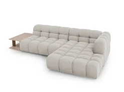 Sofá*Cosmopolitan Design - Sofá modular de canto direito "Sky" 4 lugares em veludo claro - 297x162x75cm Bege