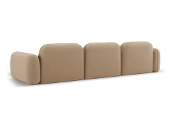 Clearance Cosmopolitan Design - Sofá modular de canto direito "Sydney" 4 lugares em veludo areia - 320x165x70cm Camel