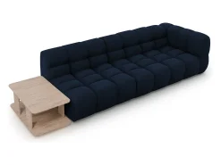 Cosmopolitan Design - Sofá modular virado para a esquerda "Sky" 4 lugares em veludo azul real - 297x102x75cm^ Sofá