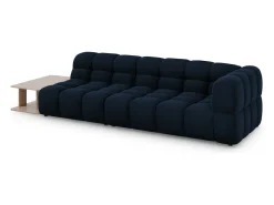 Cosmopolitan Design - Sofá modular virado para a esquerda "Sky" 4 lugares em veludo azul real - 297x102x75cm^ Sofá