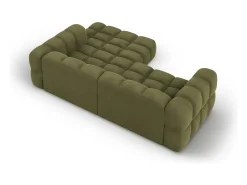 Cosmopolitan Design - Sofá modular de canto direito "Sky" 3 lugares em veludo - 244x162x75cm^ Sofá