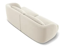 Sofá*Cosmopolitan Design - Sofá "Tulum" 2 lugares em veludo claro - 180x90x70cm Bege