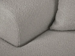 Sofá*Cosmopolitan Design - Sofá convertível de canto esquerdo com caixa de arrumação "Kyoto" 4 lugares em tecido bouclé cinza - 241x145x88cm Cinzento