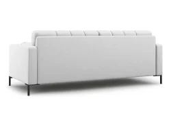 Cosmopolitan Design - Sofá "Bali" 3 lugares em tecido estrutural cinza claro - 177x92x75cm^ Sofá