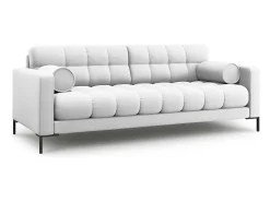 Cosmopolitan Design - Sofá "Bali" 3 lugares em tecido estrutural cinza claro - 177x92x75cm^ Sofá