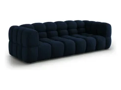 Hot Cosmopolitan Design - Sofá modular "Sky" 4 lugares em veludo azul real - 244x102x75cm Azul escuro