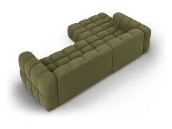 Sofá*Cosmopolitan Design - Sofá modular de canto esquerdo "Sky" 4 lugares em veludo - 272x162x75cm Verde claro