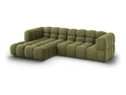 Sofá*Cosmopolitan Design - Sofá modular de canto esquerdo "Sky" 4 lugares em veludo - 272x162x75cm Verde claro