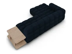 Cosmopolitan Design - Sofá modular de canto esquerdo "Sky" 4 lugares em veludo azul real - 297x162x75cm^ Sofá
