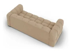 Sofá|Cosmopolitan Design - Sofá modular "Sky" 4 lugares em veludo areia - 244x102x75cm Camel
