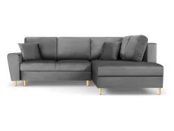 Discount Cosmopolitan Design - Sofá convertível de canto direito com caixa de arrumação