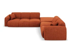 Cosmopolitan Design - Sofá de canto direito "Nolio" 4 lugares em tecido chenille - 315x250x72cm^ Sofá