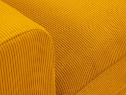 Sofá*Cosmopolitan Design - Sofá convertível de canto direito com caixa de arrumação "Kyoto" 4 lugares em veludo cotelê - 241x145x88cm Amarelo