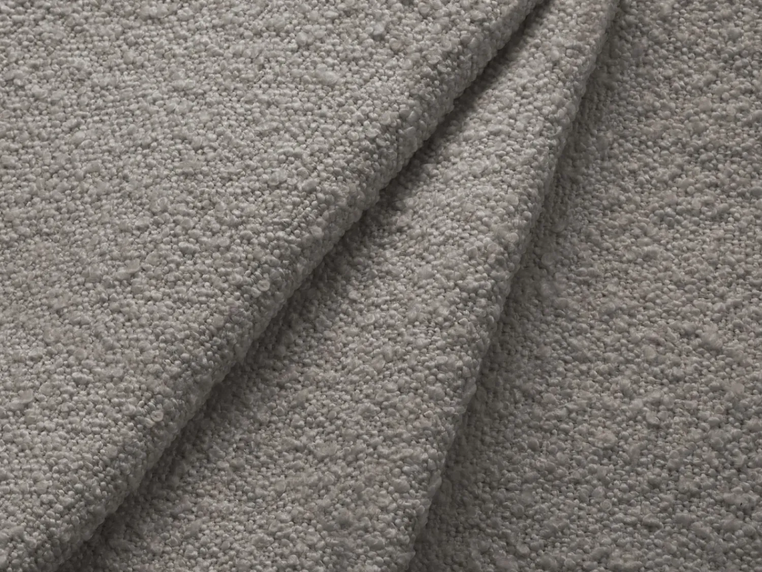 Sofá*Cosmopolitan Design - Sofá convertível de canto direito com caixa de arrumação "Kyoto" 4 lugares em tecido bouclé cinza - 241x145x88cm Cinzento