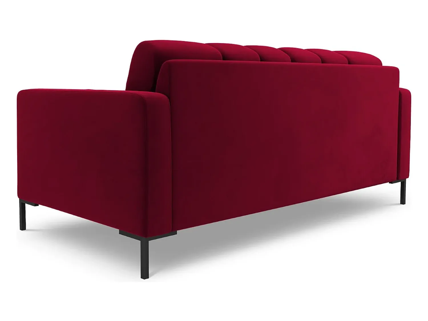 Sofá*Cosmopolitan Design - Sofá "Bali" 2 lugares em veludo - 152x92x75cm Vermelho