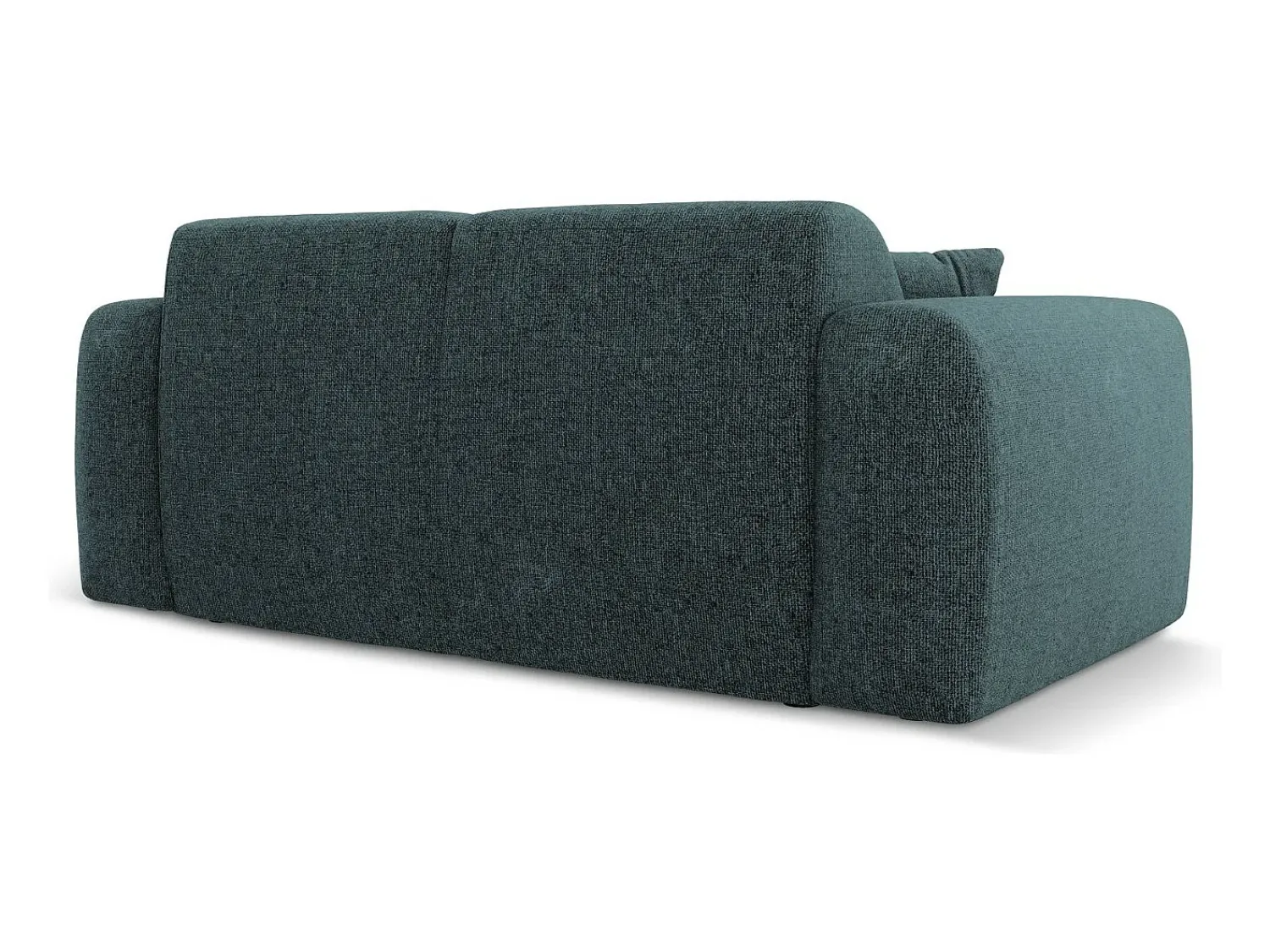 New Cosmopolitan Design - Sofá "Nolio" 2 lugares em tecido chenille petróleo - 170x95x72cm Verde esmeralda