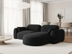 Cosmopolitan Design - Sofá modular de canto direito "Sydney" 3 lugares em veludo - 230x165x70cm^ Sofá