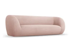 Cosmopolitan Design - Sofá "Essen" 3 lugares em tecido bouclé rosa pálido - 230x95x86cm^ Sofá