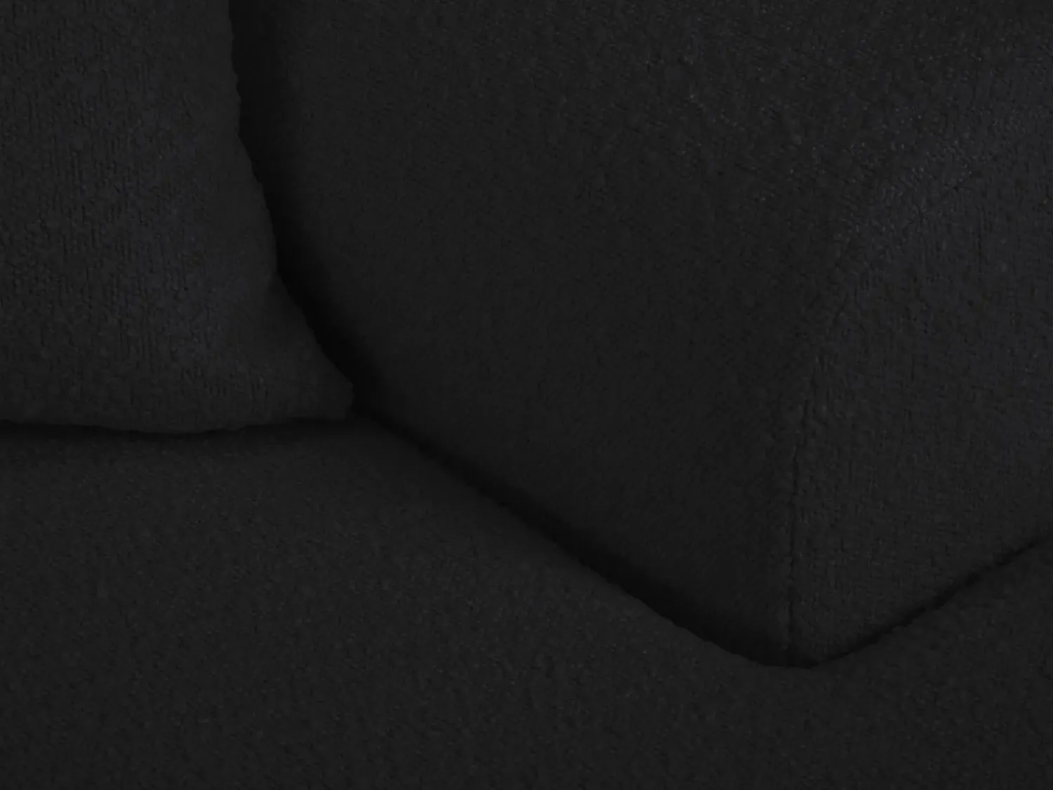 Sofá*Cosmopolitan Design - Sofá convertível de canto direito com caixa de arrumação "Kyoto" 4 lugares em tecido bouclé - 241x145x88cm Preto