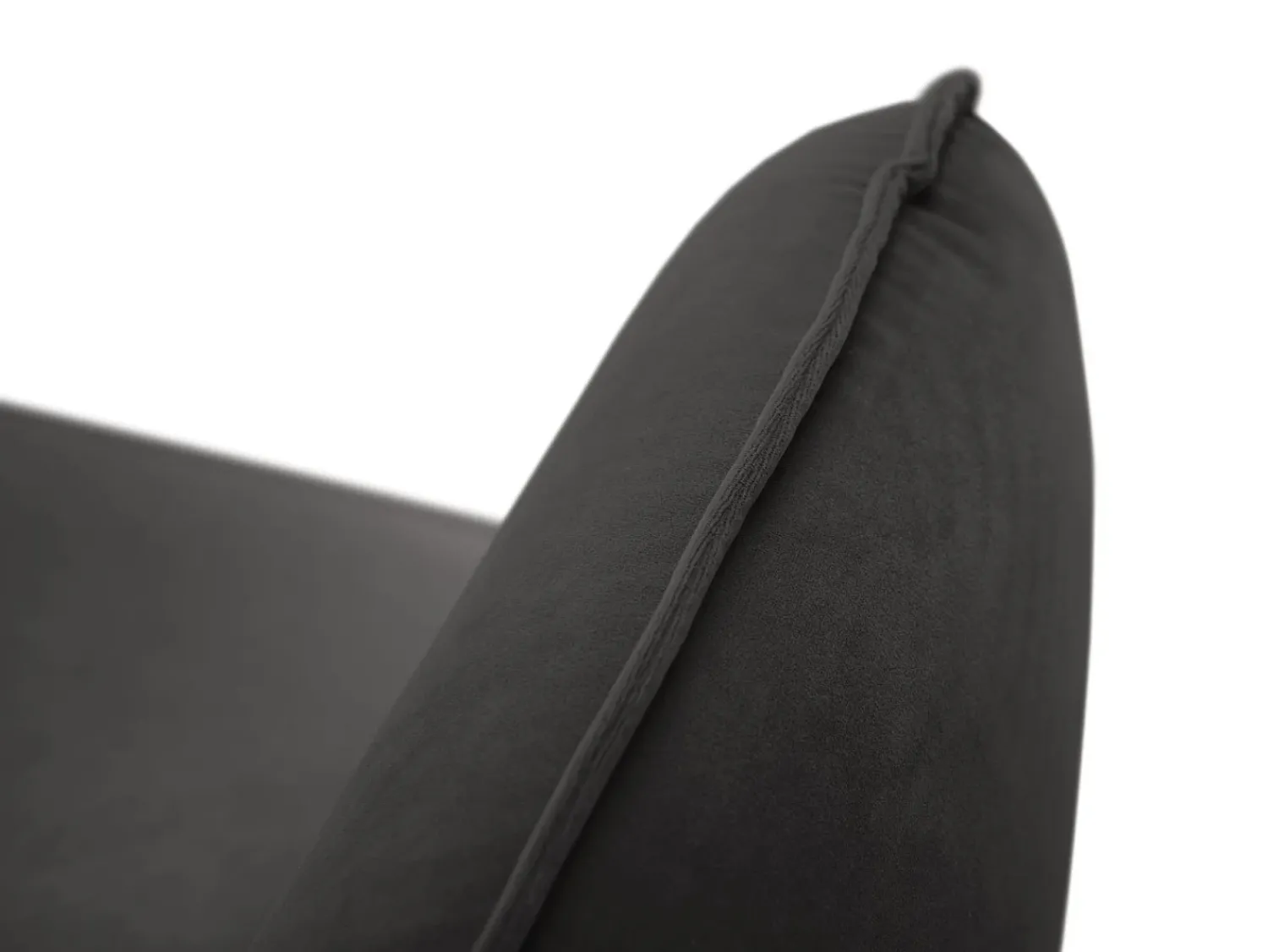 Sale Cosmopolitan Design - Sofá "Vienna" 3 lugares em veludo cinza escuro - 200x92x95cm Cinza antracite