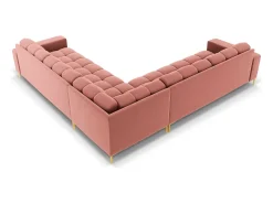 Cosmopolitan Design - Sofá de canto simétrico "Bali" 6 lugares em veludo - 256x256x75cm^ Sofá