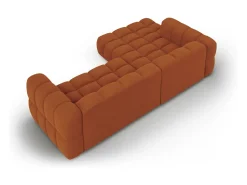 Sofá*Cosmopolitan Design - Sofá modular de canto esquerdo "Sky" 4 lugares em veludo - 272x162x75cm Terracota