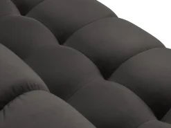 Sofá|Cosmopolitan Design - Sofá de canto esquerdo "Bali" 5 lugares em veludo cinza escuro - 293x185x75cm Cinza antracite
