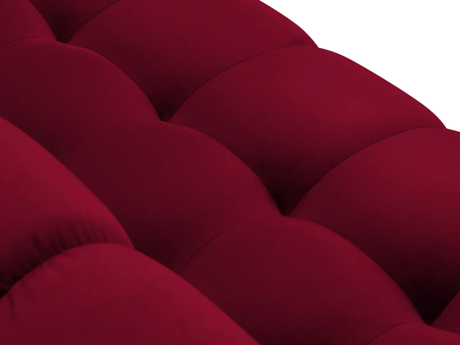Sofá|Cosmopolitan Design - Sofá de canto esquerdo "Bali" 5 lugares em veludo - 293x185x75cm Vermelho