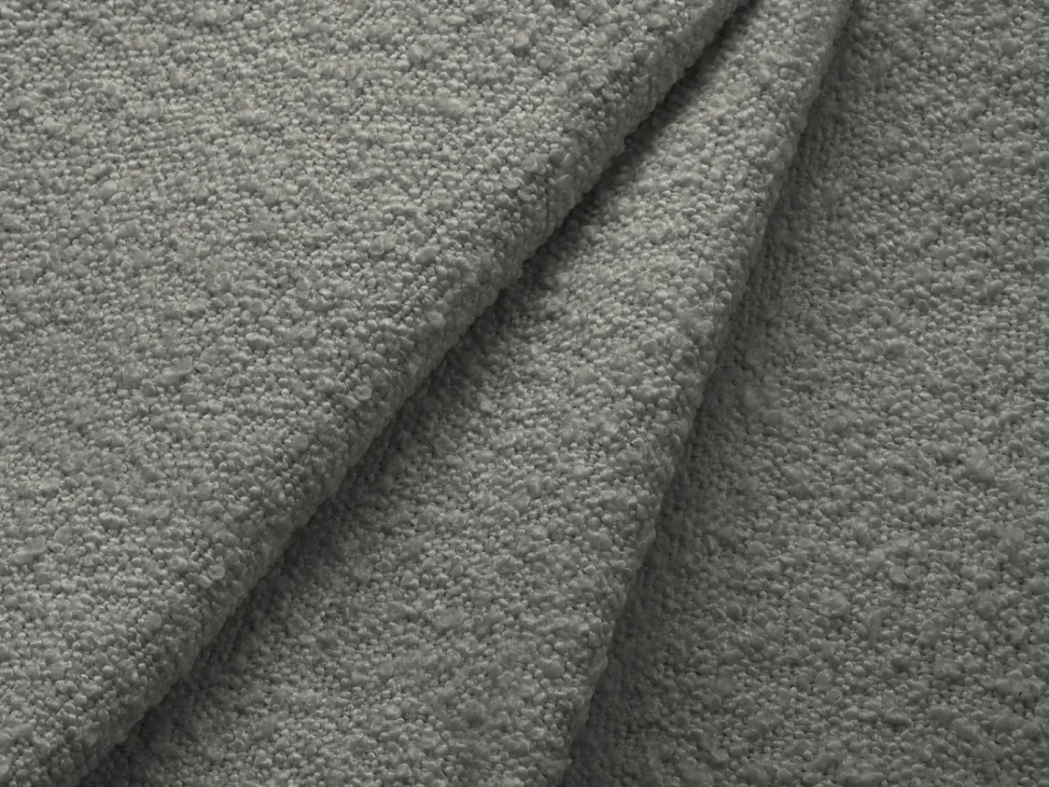 Sofá*Cosmopolitan Design - Sofá de canto esquerdo "Vienna" 5 lugares em tecido bouclé cinza - 255x170x95cm Cinzento