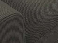 Sofá|Cosmopolitan Design - Sofá convertível de canto direito com caixa de arrumação "Kyoto" 4 lugares em veludo cotelê - 241x145x88cm Preto
